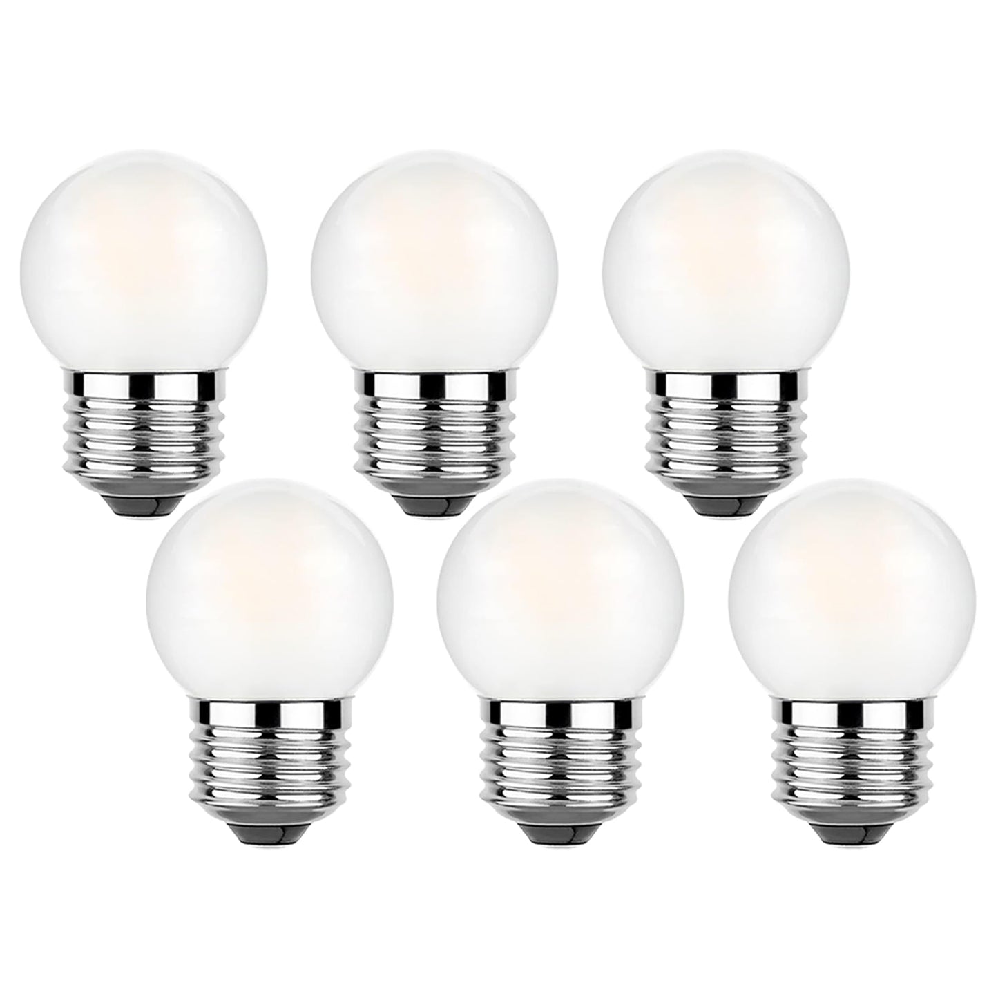 Figame G40 1.5W LED E26 6-Pk 2700K Warm Glow Non-Dim
