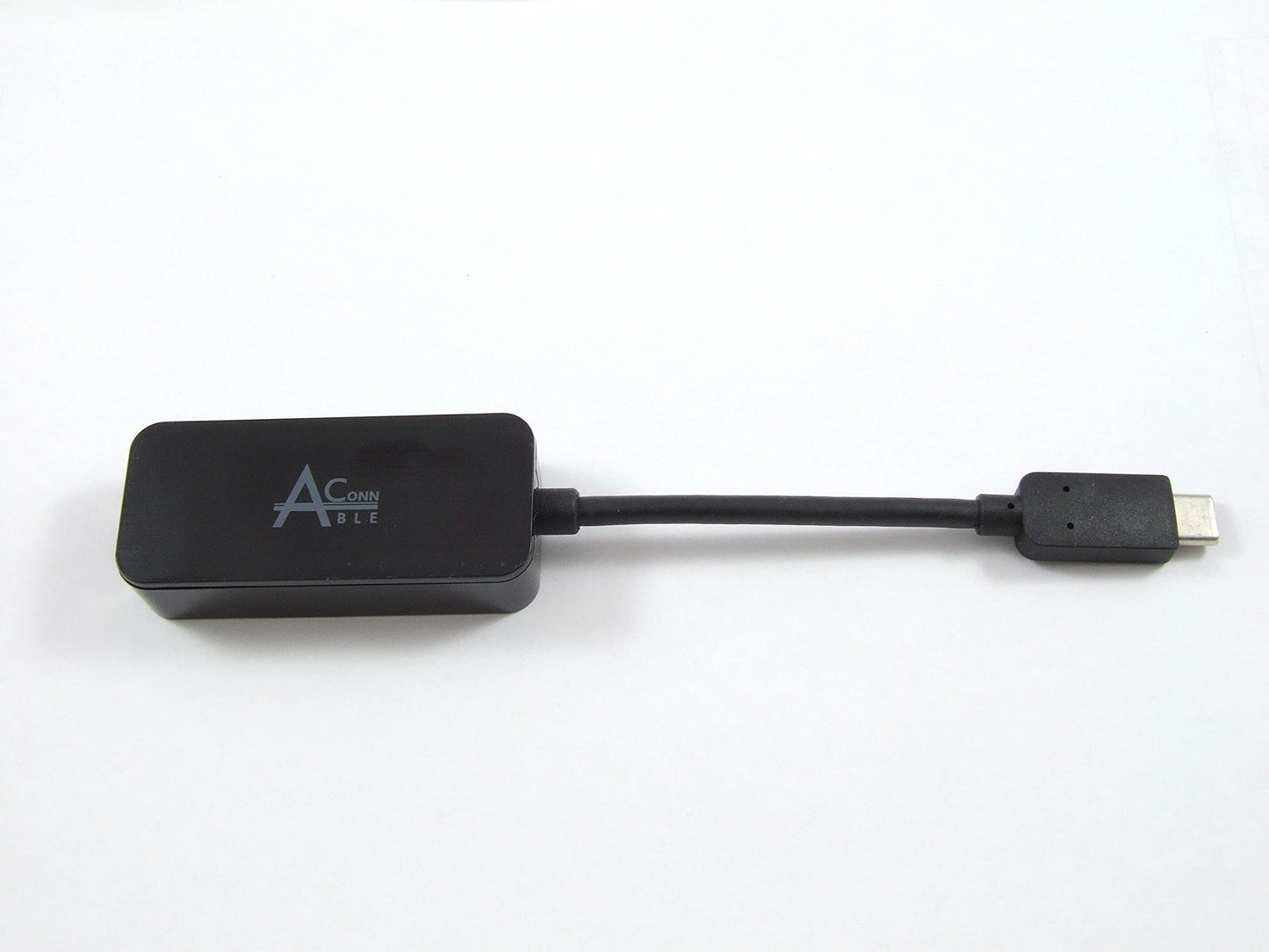 Ableconn USBCE1003 USB C to Gigabit Ethernet Adapter (Black) - Gigabit RJ45 to USB Type-C Ethernet LAN Network Adapter