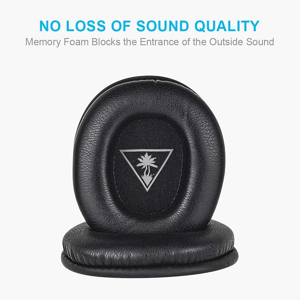 for Ear Force XO Seven Ear Pads, Replacement Protein Leather Earpads for Turtle Beach XO 7, Recon 50 60P, Stealth 500 P X, 600 Gen 1, 350VR 400 420X