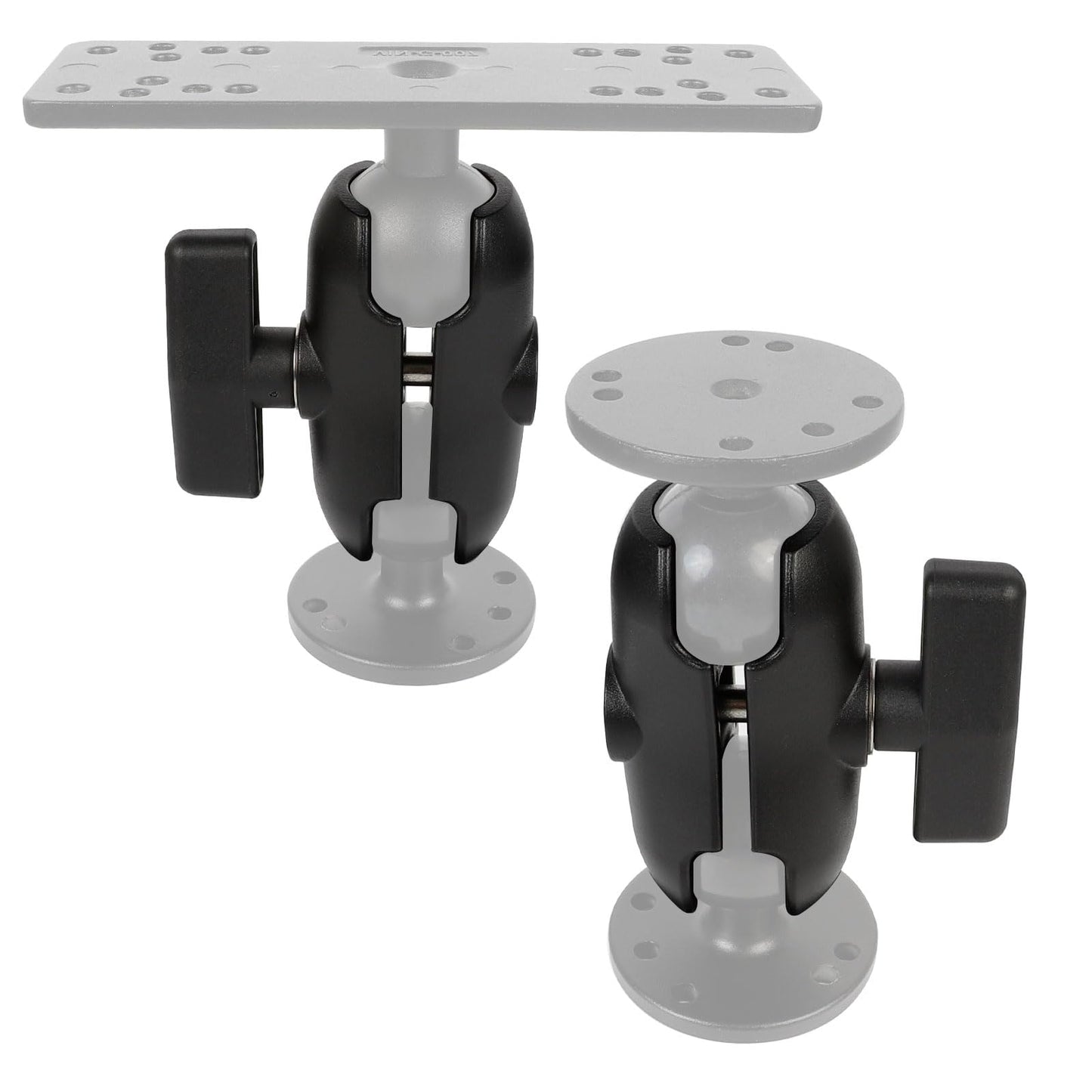 xik Heavy Duty 1.5" Ball Double Socket Arm - 3.54" Aluminum Alloy Extension for Marine Electronics, RAM Mount C-Size Compatible, Fish Finder/GPS Mount