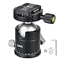 CAVIX 360°Panoramic Ball Head Tripod Head, 18kg(39.7lbs) Load Capacity, 44mm Metal Ball Head with 1/4" Arca-Swiss Quick Release Plate for Tripod