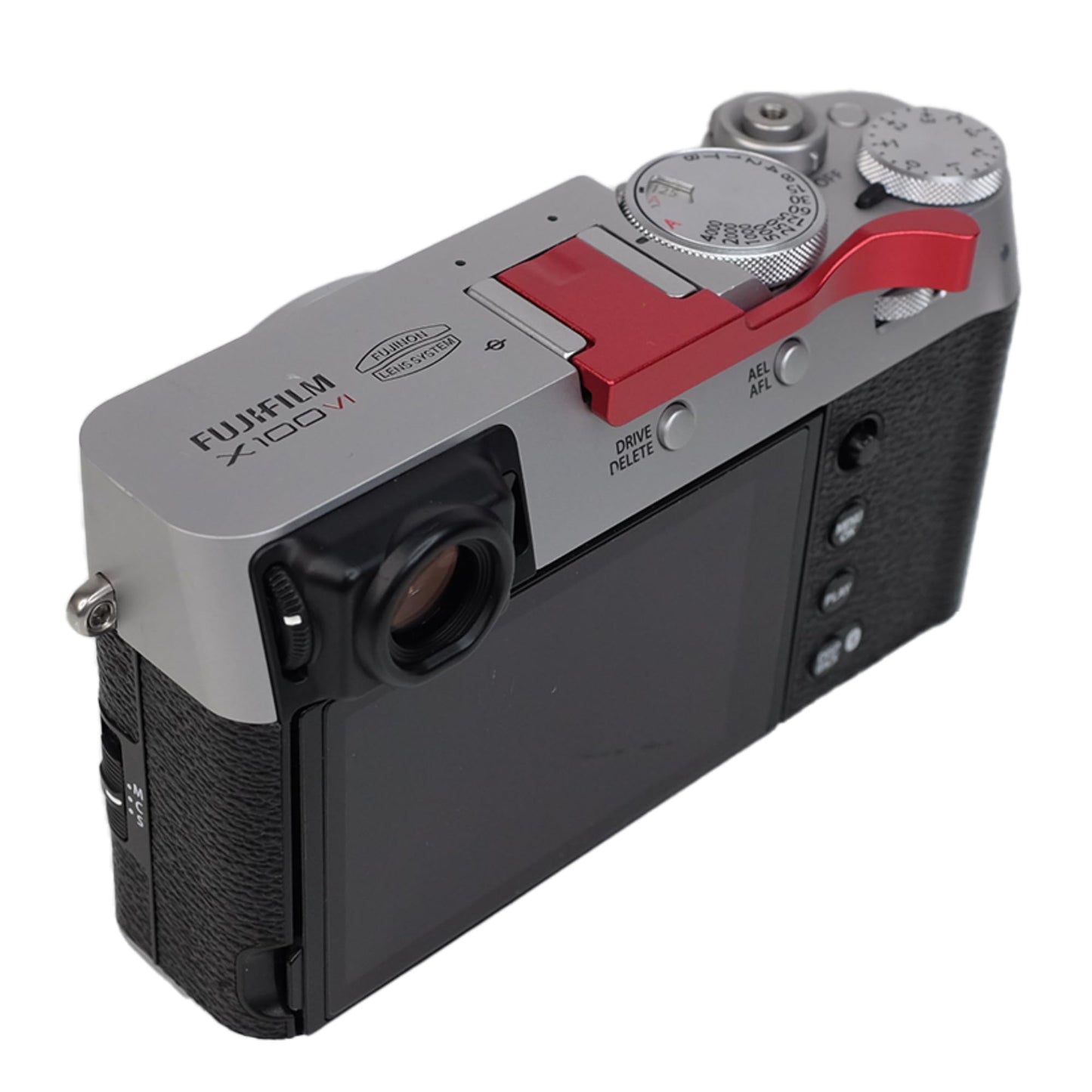 Foto&Tech Metal Hot Shoe Thumb Up Rest Hand Grip for Fujifilm Fuji X100V X100VI, X100V Thumb Grip, Fuji X100V Accessories, Fuji X100V Grip (Red)