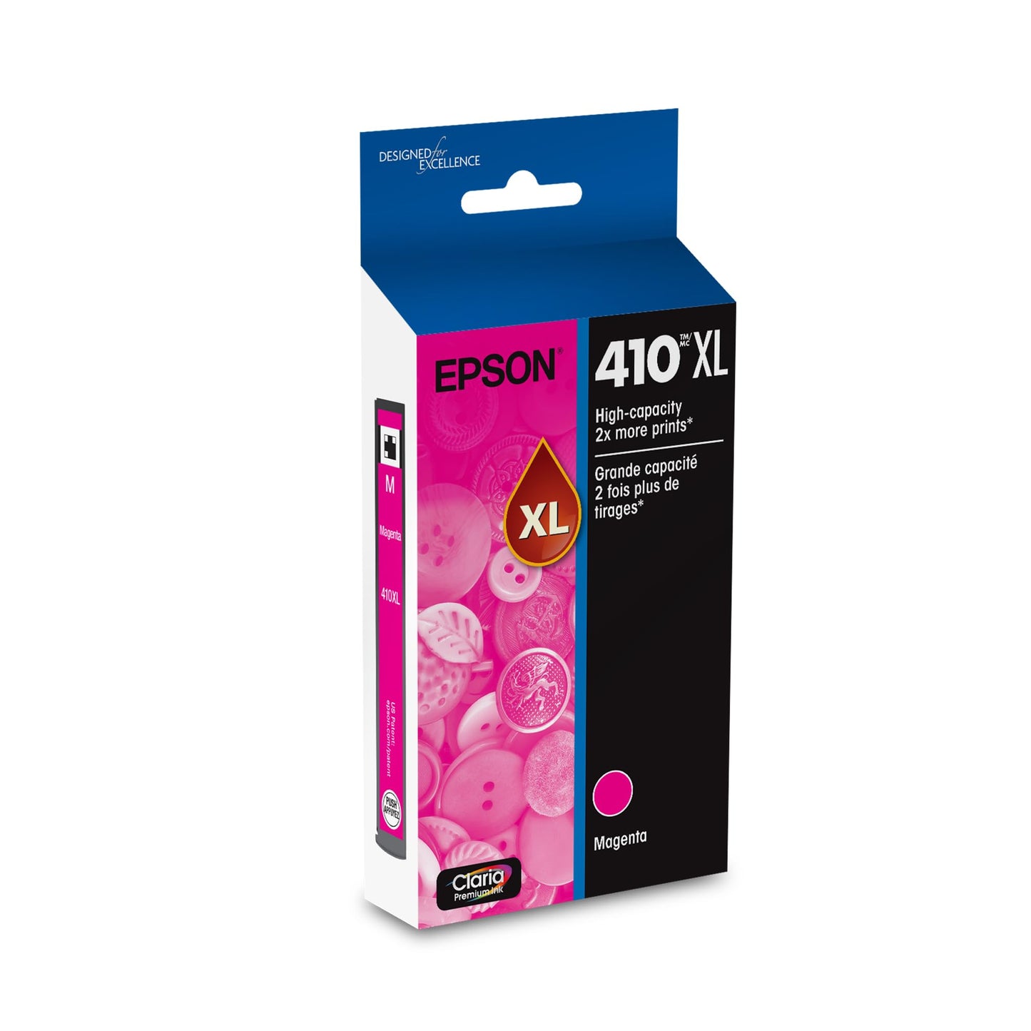 EPSON 410 Claria Premium Ink High Capacity Magenta Cartridge (T410XL320-S) Works with Expression XP-530, 630, 640, 7100, 830