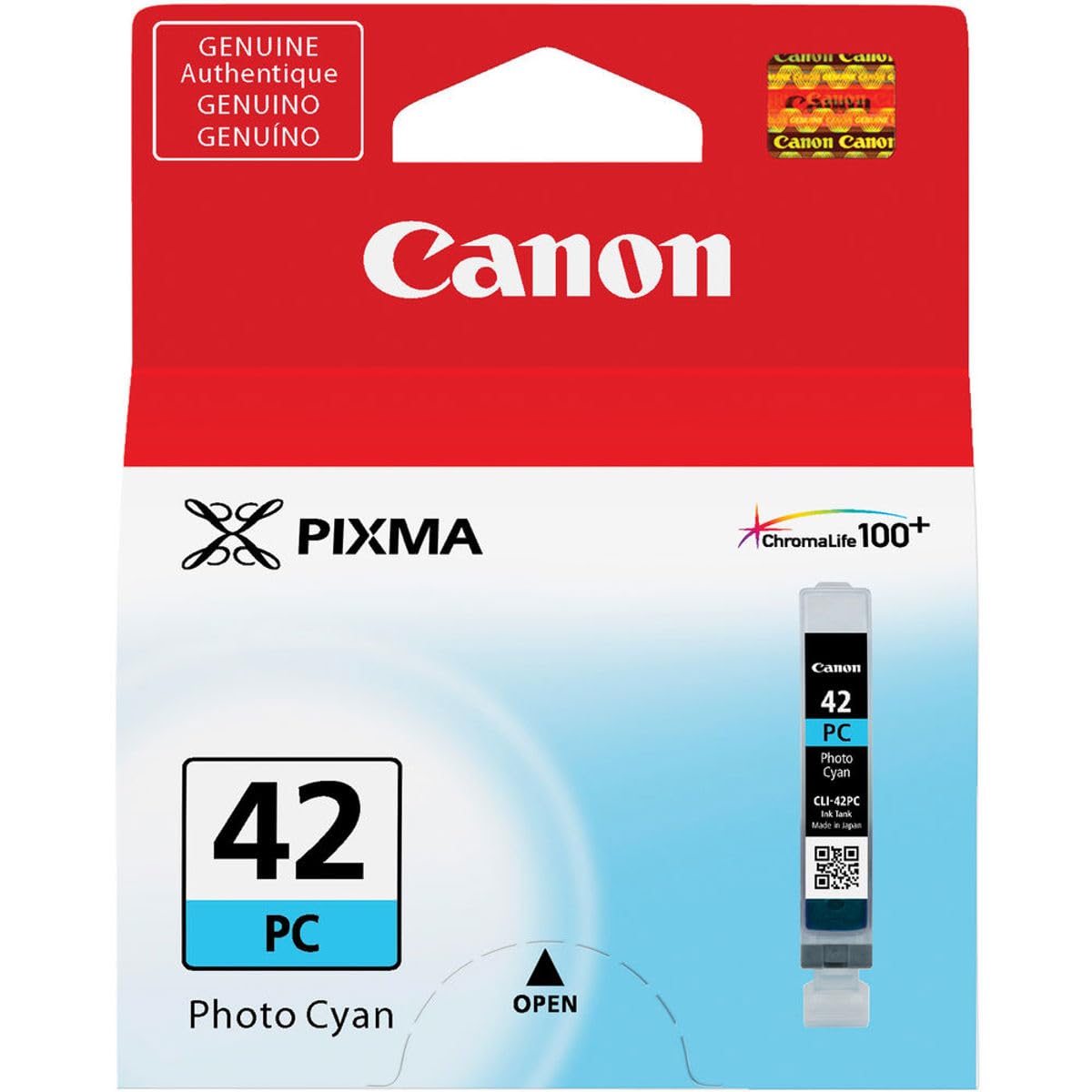 Canon CLI-42 Photo Cyan Ink Cartridge for Pixma PRO-100 Inkjet Photo Printer, 2-Pack