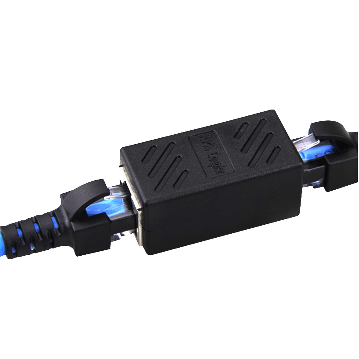 AXLIZER 2PCS RJ11 6P4C Inline Coupler Modular Female to Female Straight Telephone Extension Cable Cord Coupler Adapter Jack, Black