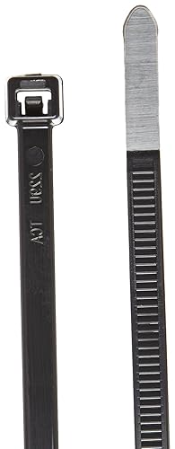 Hellermann Tyton T50R0M4 Standard Cable Tie, 8" Long, 50lb Tensile Strength, PA66, Black (Pack of 1000)