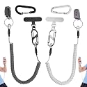 Prime Comfort Phone Tether with Carabiner Clip and 360° Tether Tab, Cell Phone Tether Lanyard with Retractable Keychain for Skiing kayaking