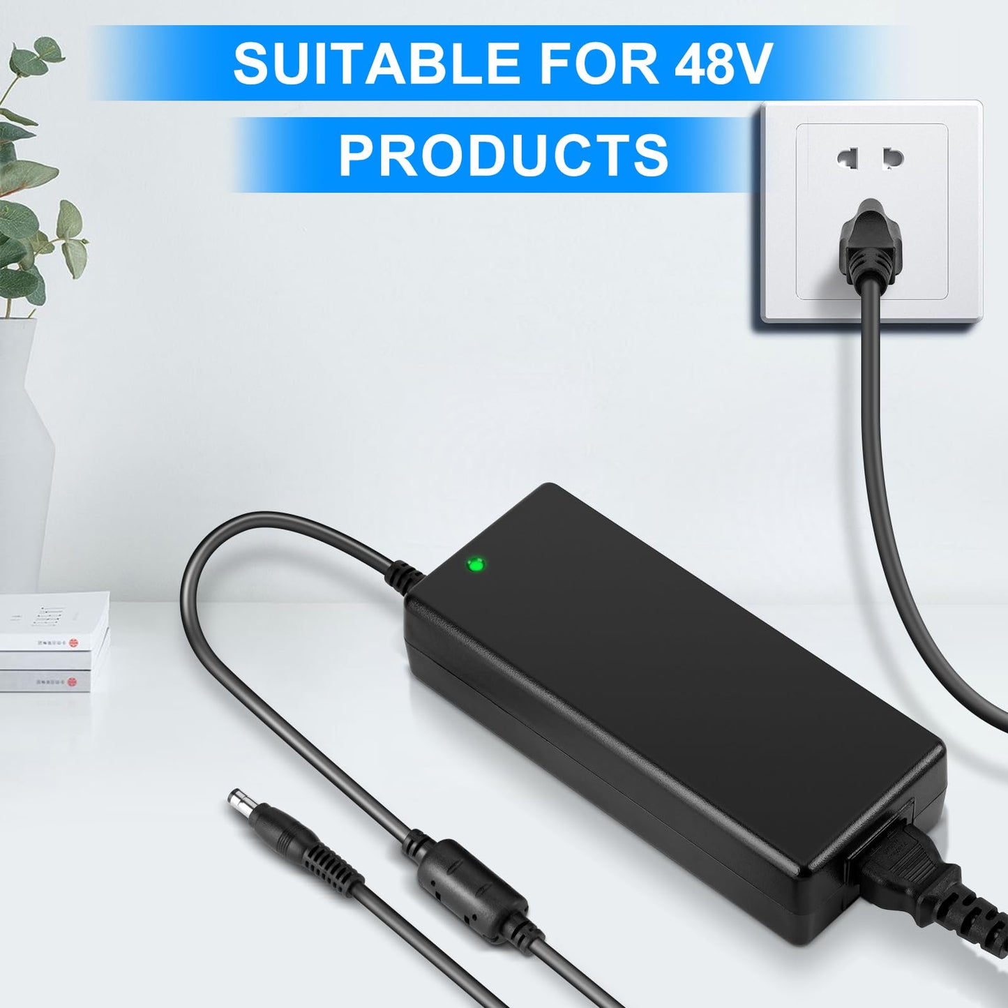 SenTaiYuan 48V 3A Power Adapter, 144W, DC 48V 3A Switching Power Supply, 5.5 x 2.5mm for PoE Switch/Injector, Security Equipment