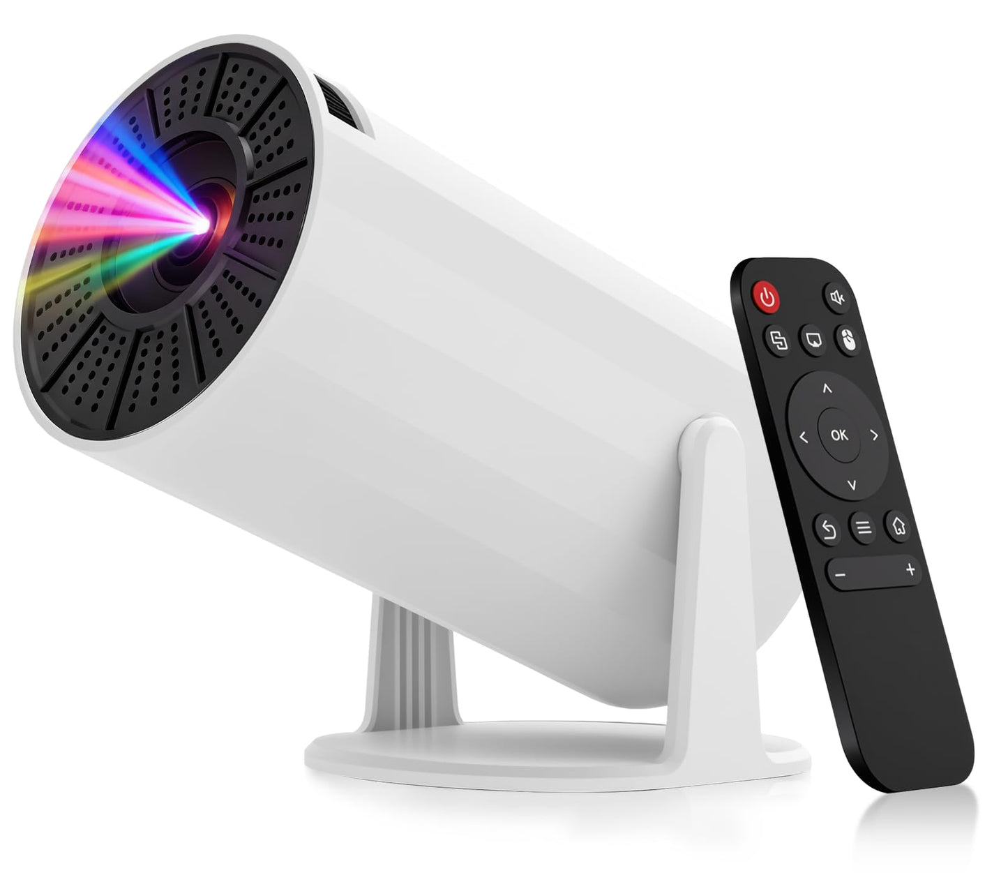 LJYT mini projector, 1080P Portable Projector, Support 4K?WiFi 6, Android 11 ,200 ANSI Lumens, Auto Keystone, Bluetooth 5.4, 210° Rotation, Compatible