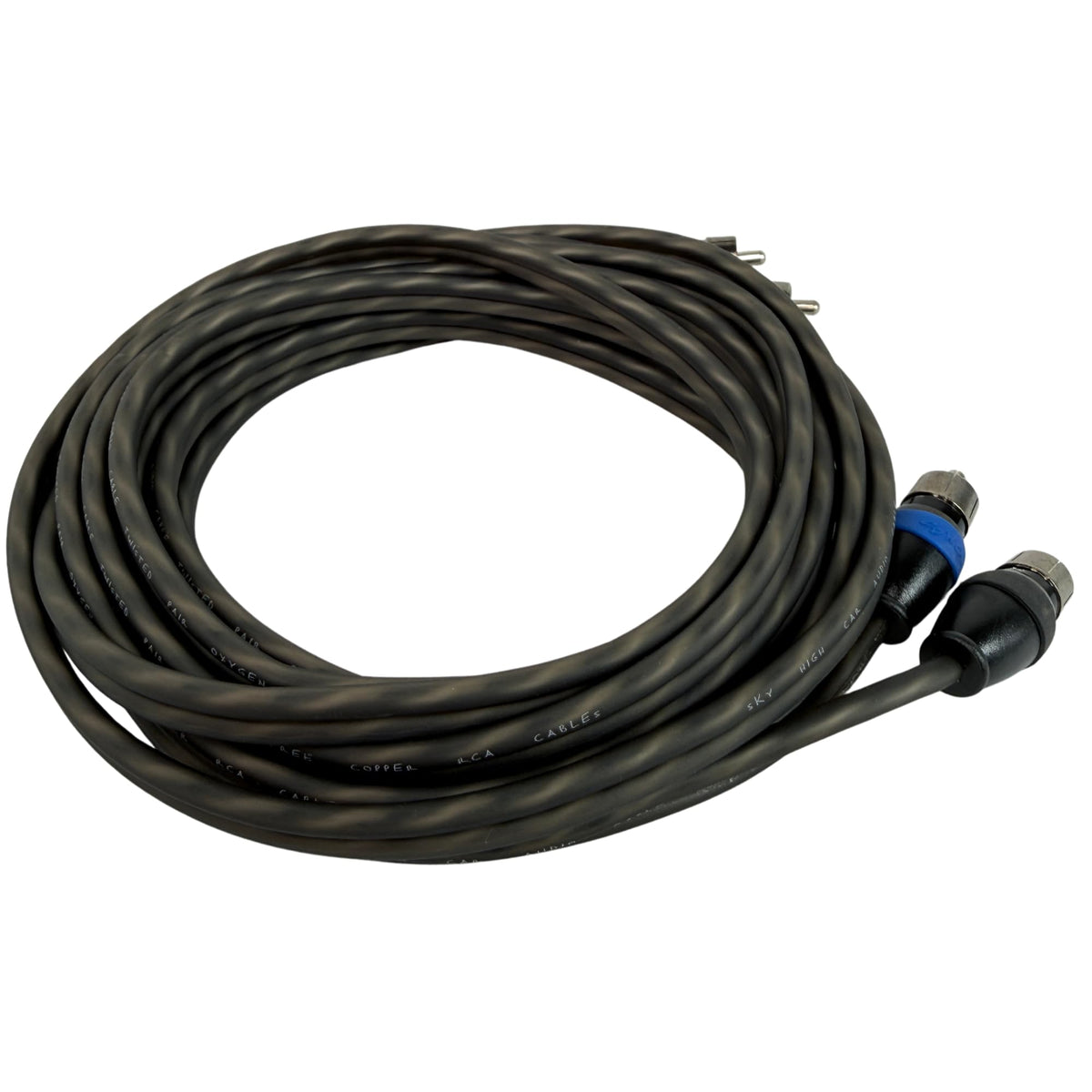 Sky High Car Audio 2 Channel Twisted 9 ft RCA Cables Coated 9' OFC