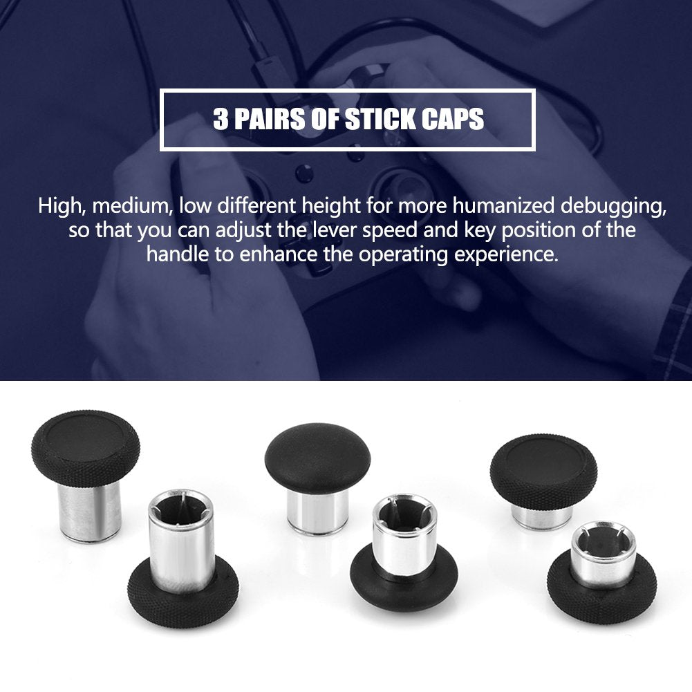 Controller Accessories Kit for One, 12 in 1 Replacement Parts, Lever Buttons