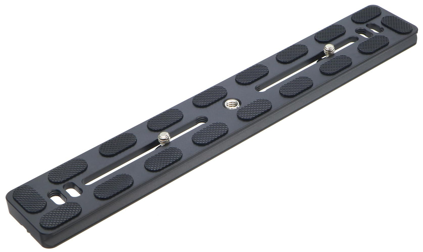 HITHUT PU-250 250mm Universal Long Quick Release Plate Dual Dovetail Slide Rail with D-Ring Screw for Ball Head Tripod Mount DSLR Camera Arca Swiss