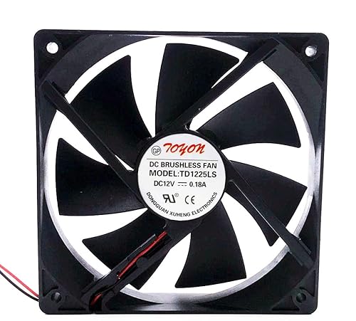 SHRISHMA 12V 120MM 12CM Desktop Computer Fan, 12W, 1.35E+3 RPM, 3-Pin, Copper, Air Cooling