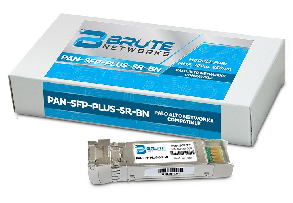 Brute Networks PAN-SFP-Plus-SR-BN - 10GBASE-SR 300m MMF 850nm SFP+ Transceiver (Compatible with OEM PN# PAN-SFP-Plus-SR)