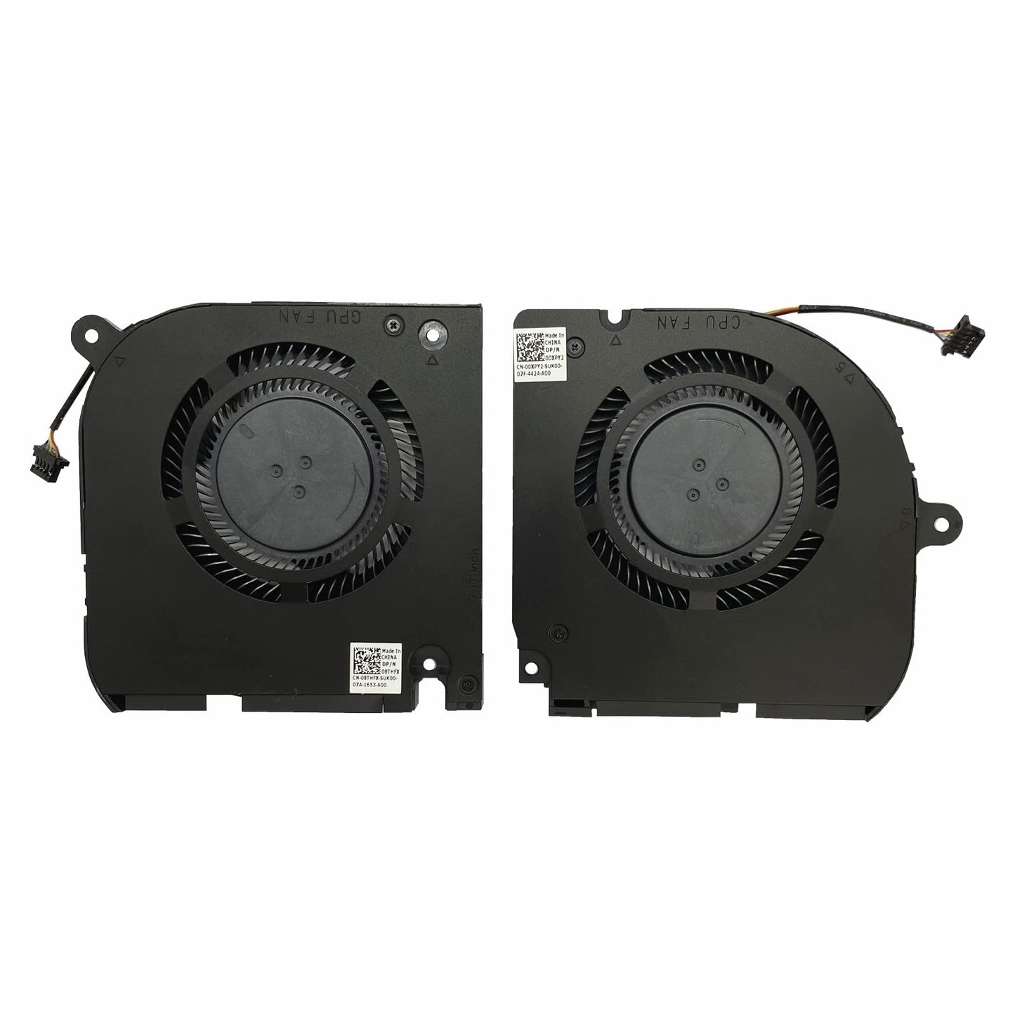 LANDALANYA Replacement new CPU and GPU Cooling Fan for Dell G7 7500 2020 Laptop 00XPY2 MG75080V1-C010-S9A DC5V and MG80081V1-C010-S9A 08THFX DC12V Fan