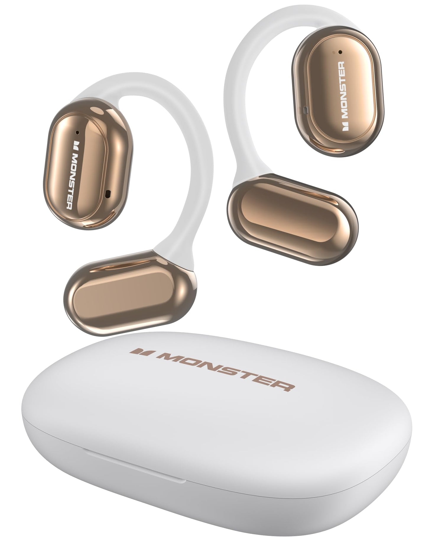 Monster Open Free AC100 Open Ear Bluetooth 5.3 Headphones, Wireless Earbuds with Earhooks, Immersive Stereo Sound by 16mm Large Driver, Clear Calls…