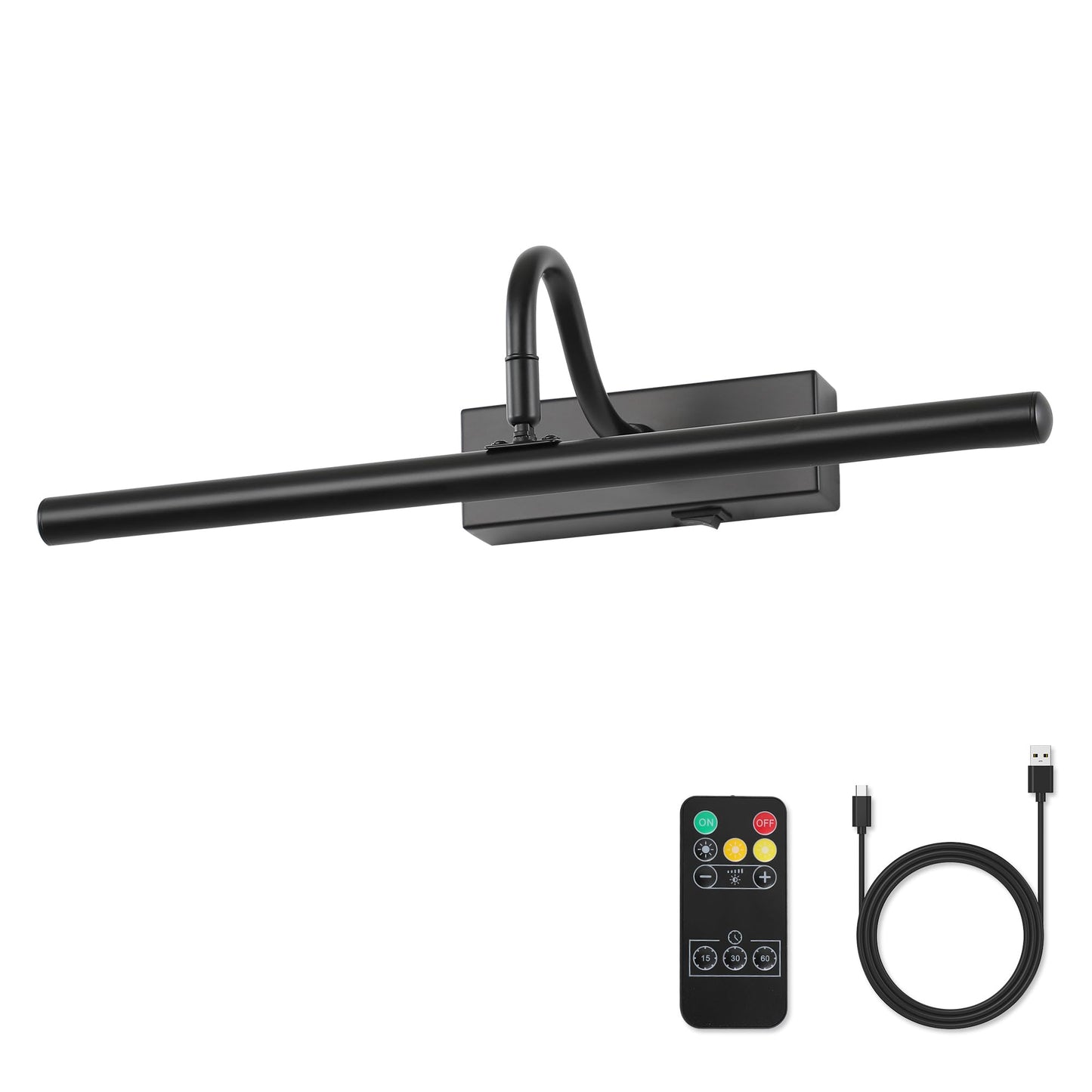 MKBNG Picture Light,10000mAh Picture Lights for Wall with Remote,15.75 inch Art Light for Paintings, Gallery Lighting for Photo,Mirror,Artwork
