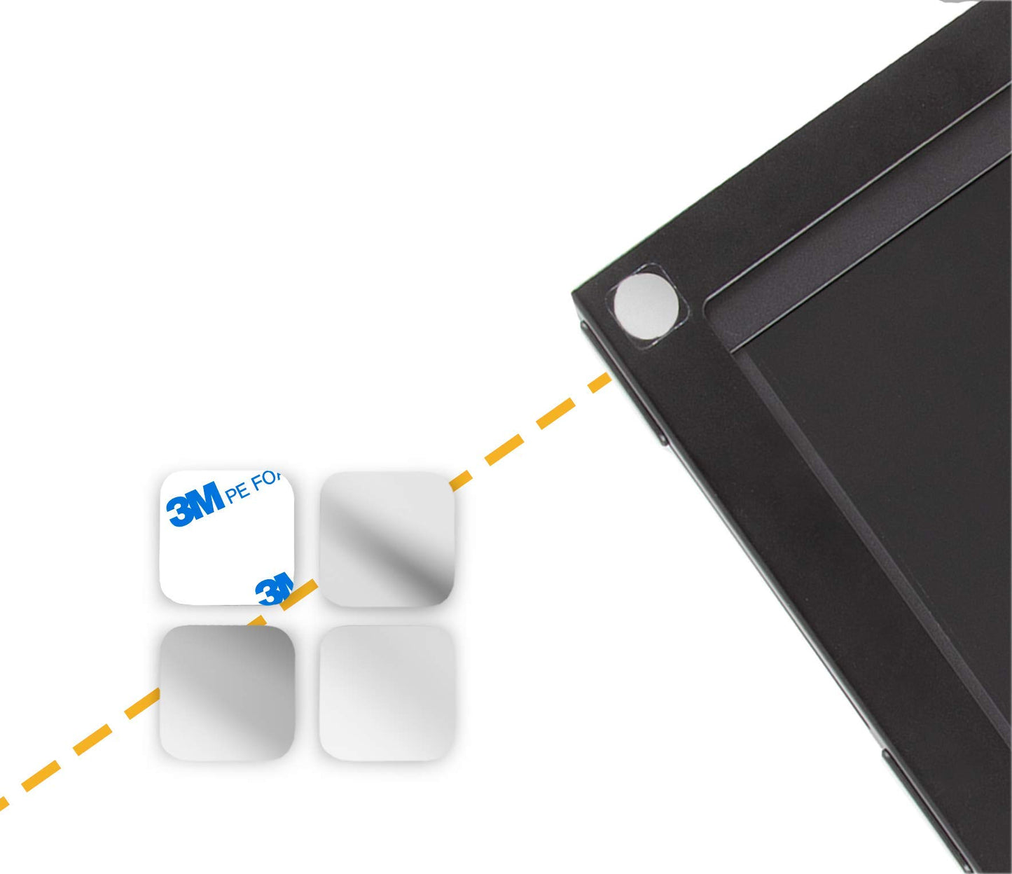 SideTrak Slide Metal Plates for Laptop - Add On/Replacement Plates Only - Compatible with SideTrak Portable Monitor - 2 Sets of Metal Plates (8 Plates