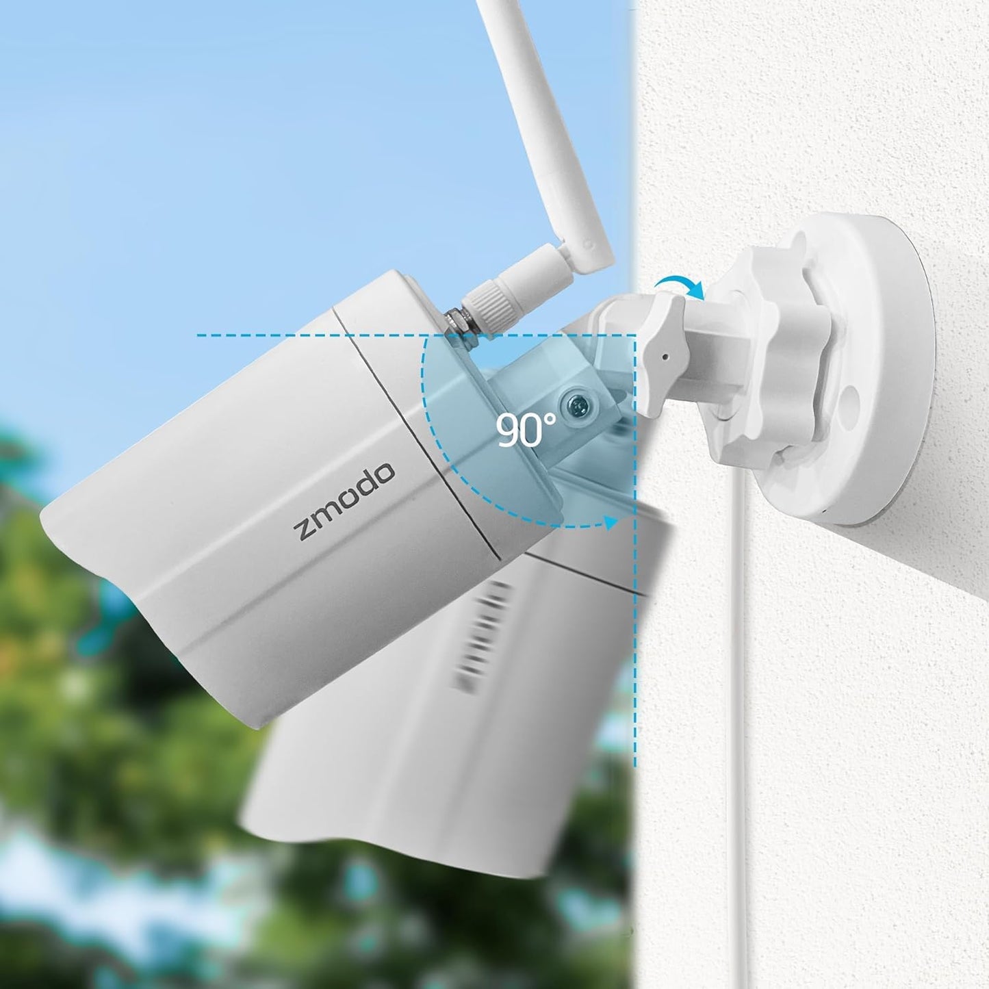 Zmodo Cameras for Home Security (Indoor & Outdoor Camera Bundle), 1080p HD, IP Camera Wireless WiFi, Motion Detection, Two-Way Talk, Night Vision