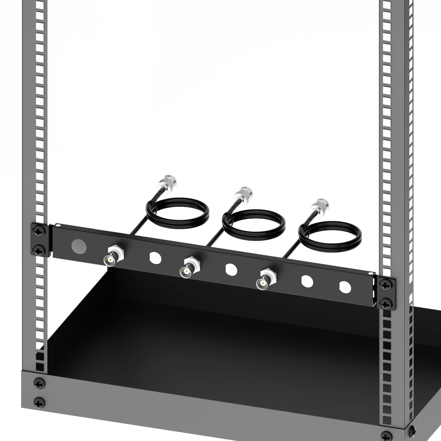 YQMRCZRF BNC Antenna Kit?19inch Antenna Re-Location Rack Mount Kit?Four BNC Connecting Cables 2FT?Compatible with Full-Rack Wireless Systems