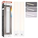 SYLVANIA 12" Under Cabinet Lighting with 2200mAh Rechargeable Battery, LED Motion Sensor, 3 Color Selectable (3000K-5000K), Closet Light/Undercounter