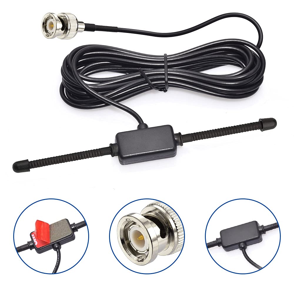 Bingfu VHF UHF Car Truck Police Scanner Adhesive Mount Antenna Vehicle Mobile Ham Amateur Radio BNC Male Dipole Antenna Compatible with Uniden Bearcat