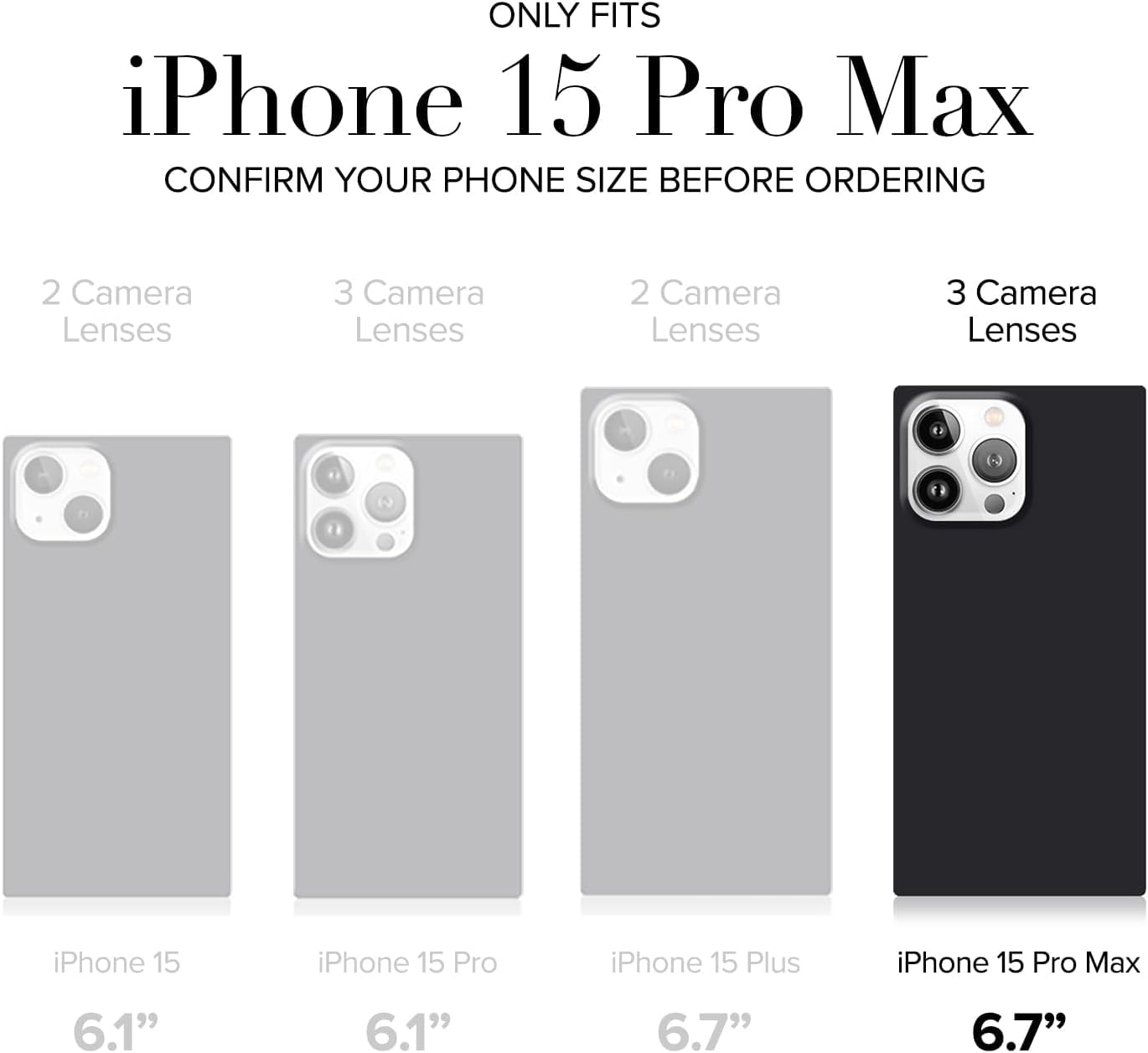 Flaunt Official Square iPhone 15 Pro Case - Black Patent