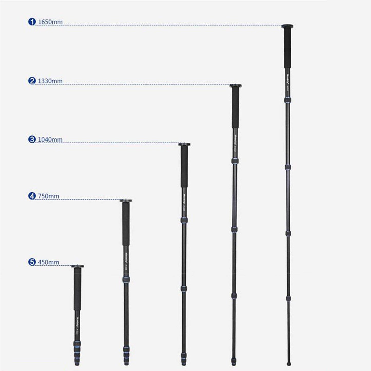Nicama NC-T1 DSLR Camera Monopod Tripod with Removable Folding 3 Feet Base for Canon 5D3 6D Nikon D800 D600 D810 Sony A7S Sigma DV Gopro