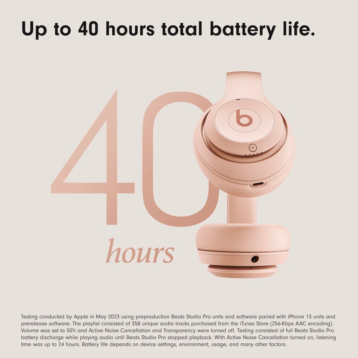 Beats Studio Pro x Kim Kardashian - Wireless Bluetooth Noise Cancelling Headphones - Moon (Renewed)