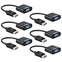 Display Port to VGA, Multi-Pack Gold-Plated DisplayPort to VGA Converter Adapter (Male to Female) for Computer, Desktop, Laptop, PC, Monitor