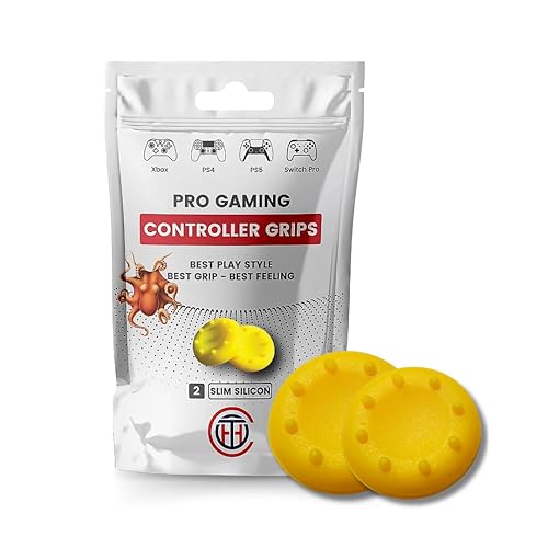 Colorful Silicone Accessories Replacement Part Thumb Grip Cap Cover for PS2, PS3, PS4, Xbox 360, Xbox One Controller (Yellow)