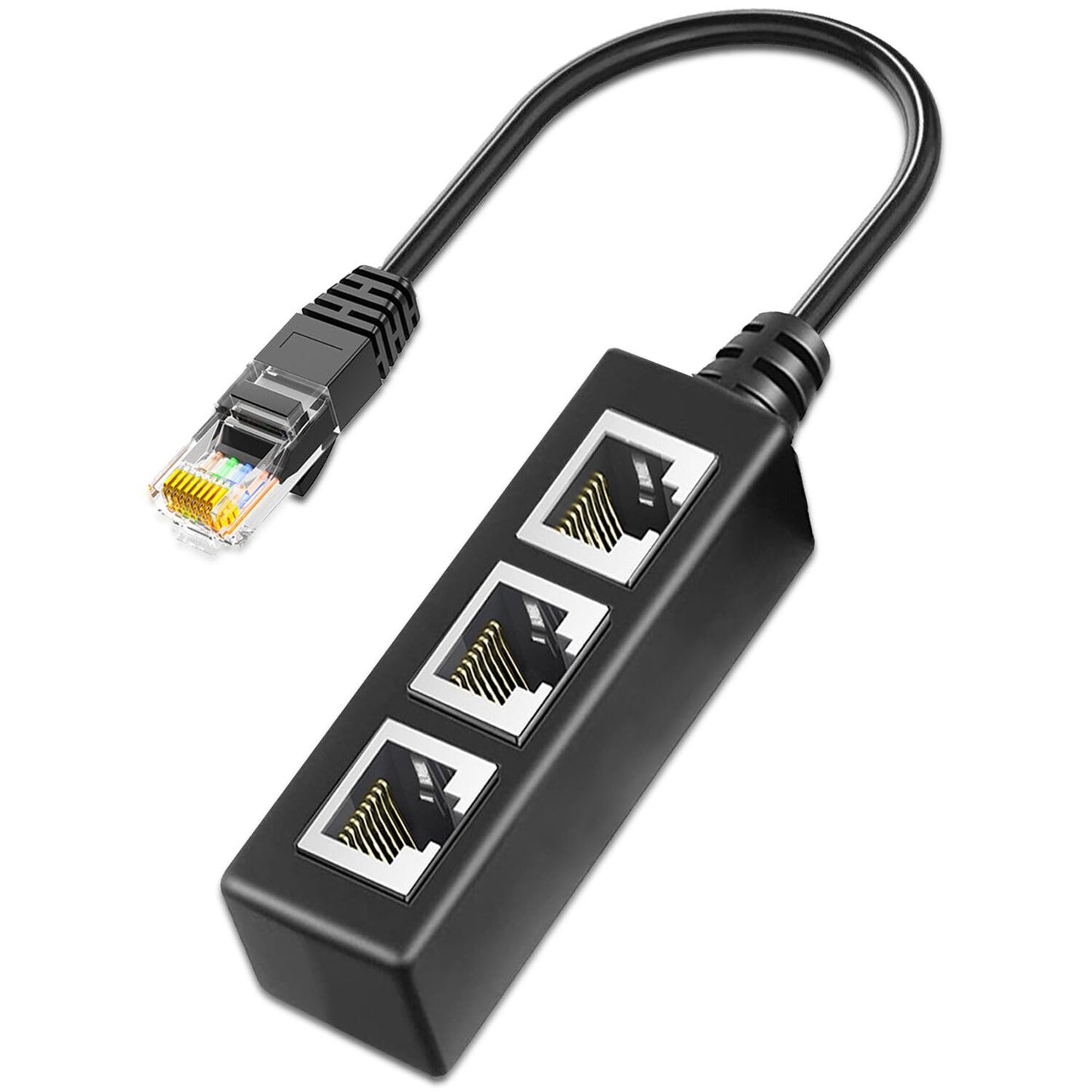 Ankky RJ45 Ethernet Splitter 1 to 3, Gigabit Ethernet Switch, Starlink Network Adapter for RJ45 Splitter for Cat5/5e/6/7/8 Cable, Network Extender