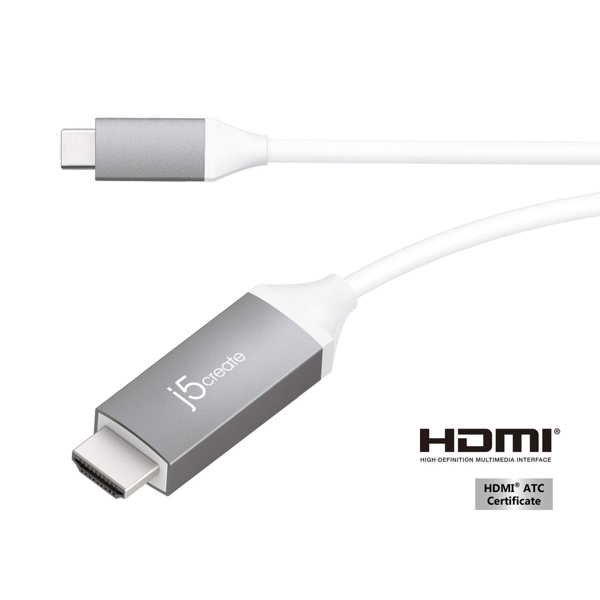 j5create USB Type C to 4K@60Hz HDMI 6ft Cable with HDMI ATC