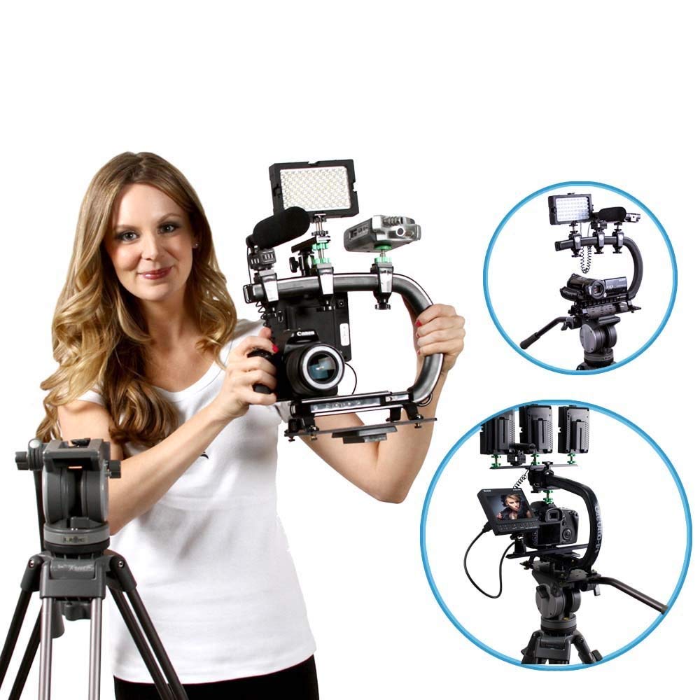 Cam Caddie Scorpion EX Photo Video Cheese Plate / Tripod Mount with (21) ¼”-20 and (9) 3/8"-16 Threaded Holes - Heavy Duty Aluminum Anodized Flat