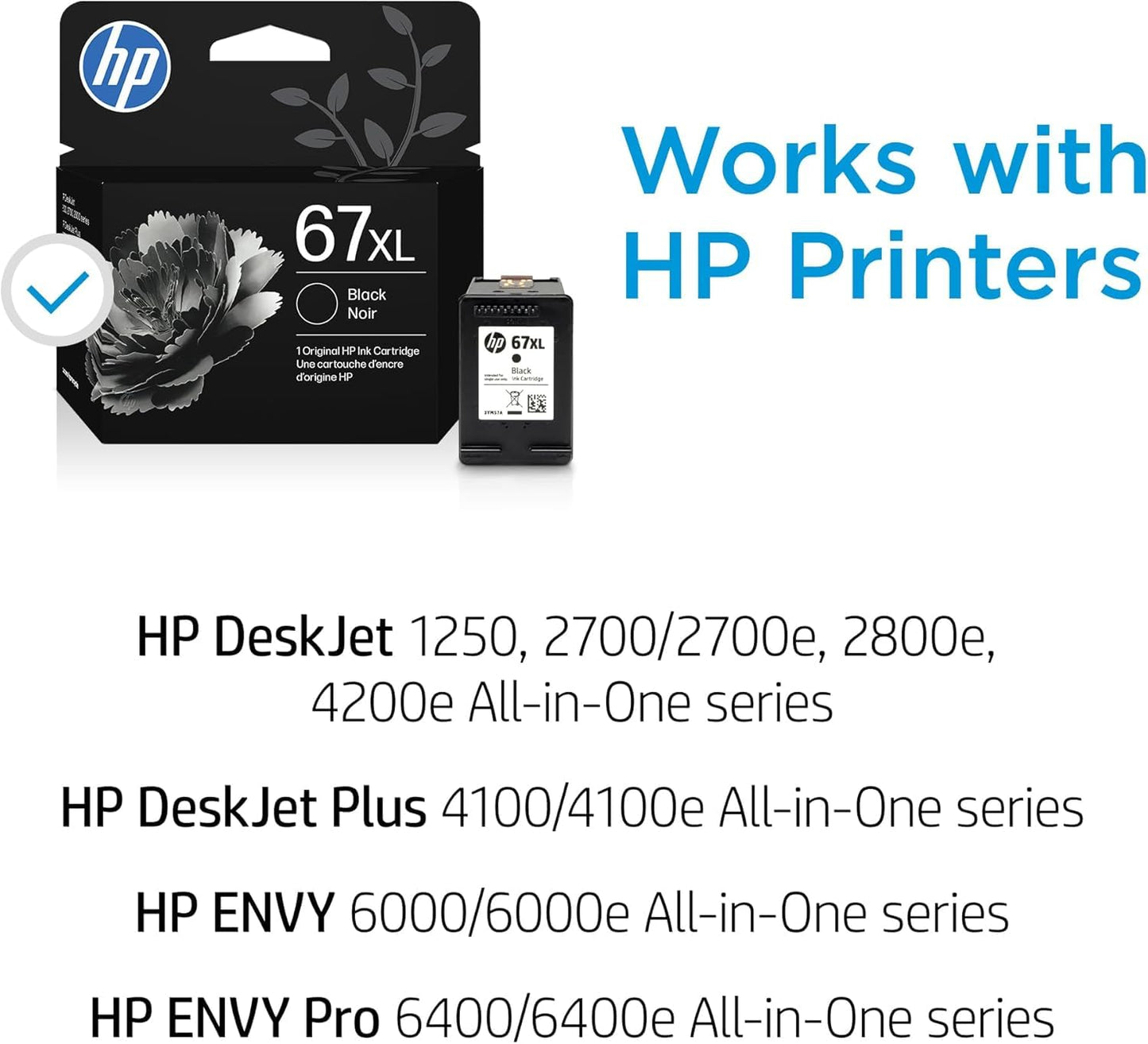 HP 67XL Blk/67 CMY Original Cartridge Ink Bundle| DeskJet 2700/4100 Series