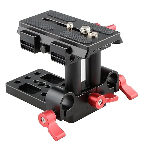 CAMVATE Quick Release Mount Base QR Plate for Manfrotto 501/504/ 577 Tripod Standard Accessory(Red) - 1436