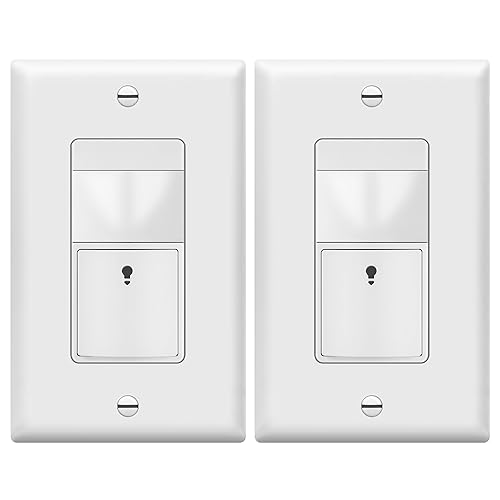 TOPGREENER PIR Motion Sensor Light Switch, Occupancy & Vacancy Motion Sensor Switch, ???????????????? ?????????????? ???????????? ????????, No Neutral Wire, Single Pole