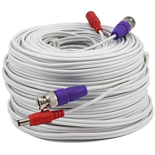 Swann 200ft Security Extension Cable with BNC Connectors and Fire Rated UL Rating for DVR Security Cameras and Systems, 1 Count (Pack of 1)