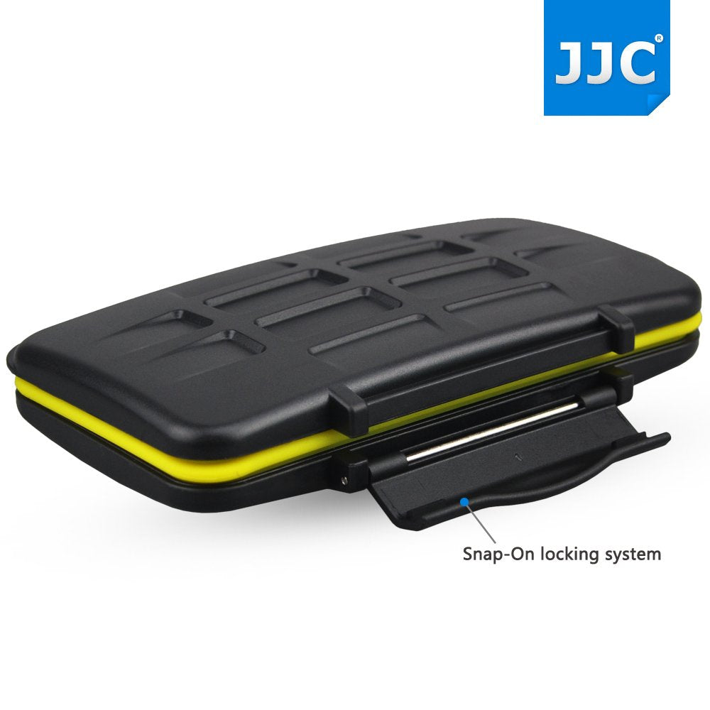 JJC MC-SD12 Water Resistant Holder Storage Memory Card Case fits 12 SD Cards