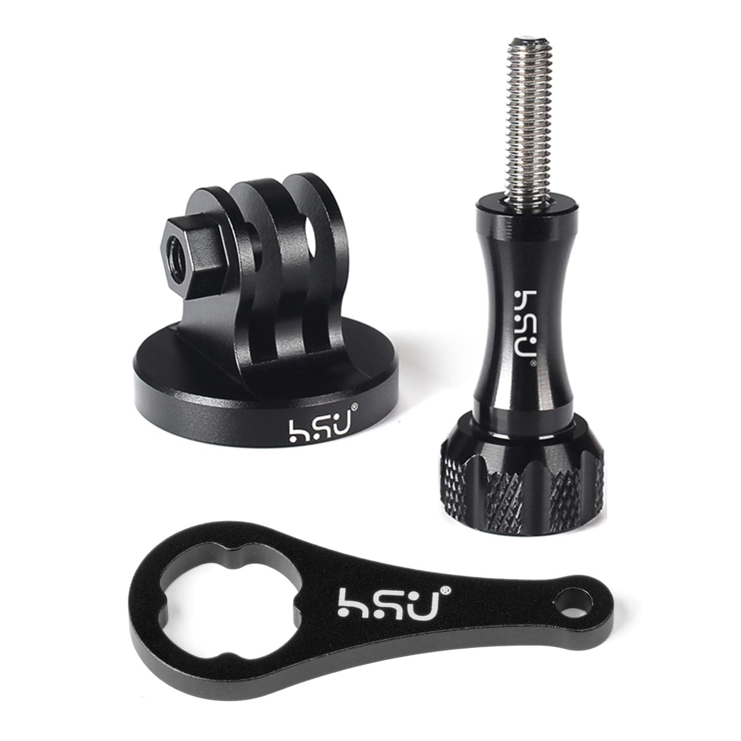 HSU Aluminum Alloy Metal GoPro Tripod/Monopod Mount with Aluminum Thumbscrew for GoPro Hero 13, 12, 11, 10, 9, 8, 7, 6, 5, 4, 3+, 3, 2, 1 HD, AKASO