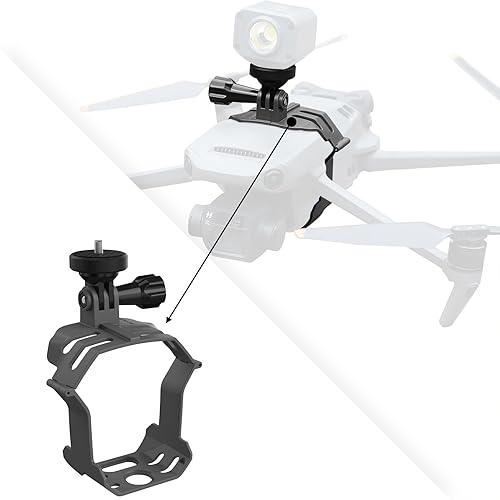 CAPART Multifunctional Adapter Camera Mount Strobe Holding Mount Expansion Bracket for DJI Mavic 3 / Mavic 3 Classic Drone, with 1/4" Screw Hole Fits