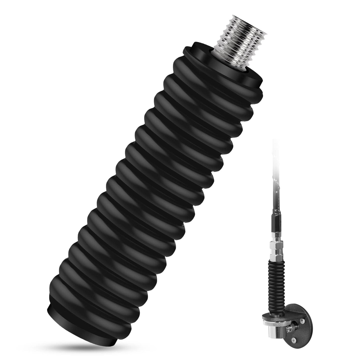 Marketty SS-3H CB Antenna Spring, Stainless Steel Heavy Duty CB Radio Antenna Mount Spring, Spring to Fit Mobile/in-Vehicle CB Radio Antenna Mount Up