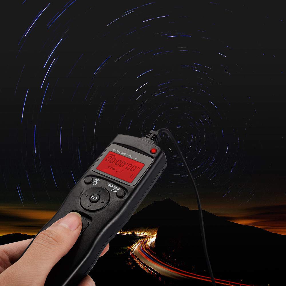 ABUYCS Timer Shutter Release Time Lapse Intervalometer Remote Control for Nikon D5200 D3100 D5000 D7200 D7000 D600 D610 D750 D3200 D3300 D90 Cameras