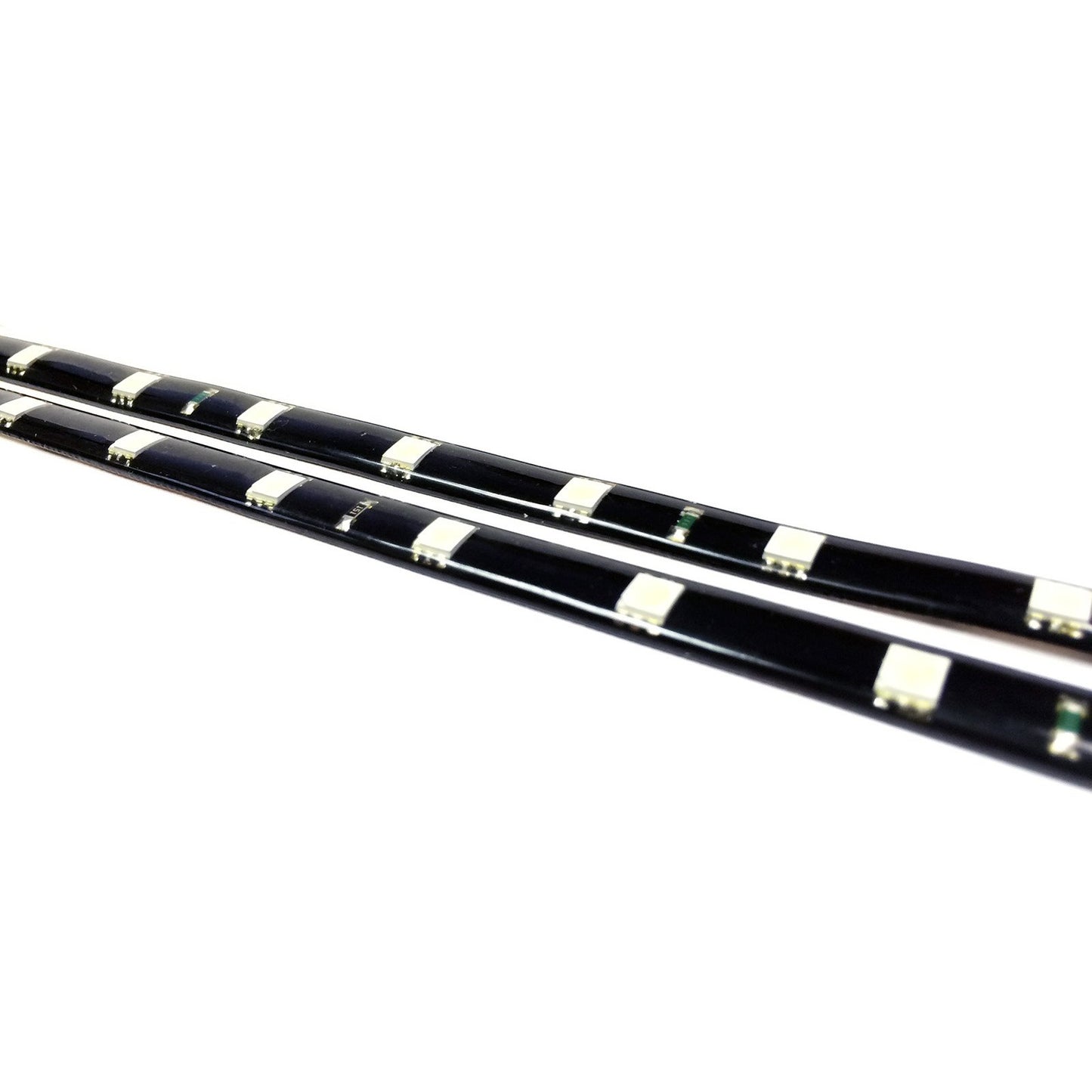 SOCAL-LED LIGHTING 30cm 12" White Flexible LED Strips High Power Bright 5050 12 SMD Car DRL Under Dash Accent Light, Waterproof, Cuttable, Pack of 2