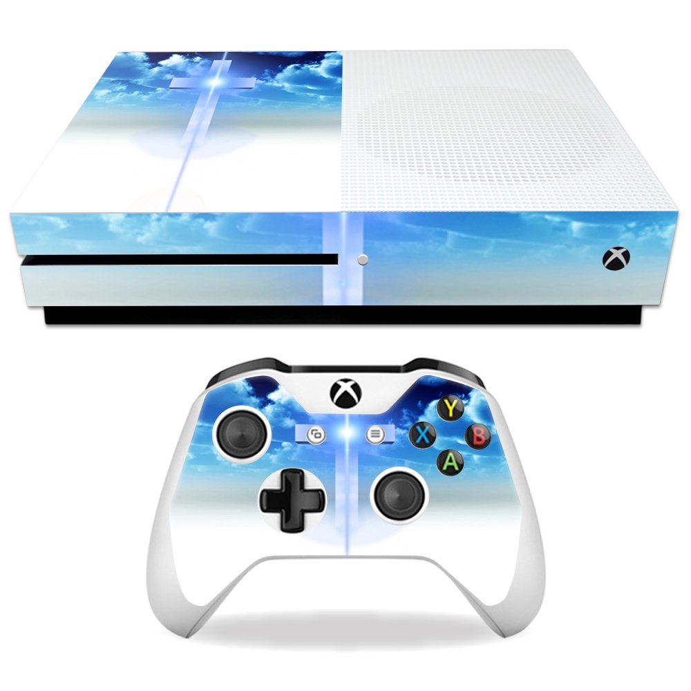 MightySkins Skin Compatible with Microsoft Xbox One S - Cross | Protective, Durable, and Unique Vinyl Decal wrap Cover | Easy to Apply, Remove,