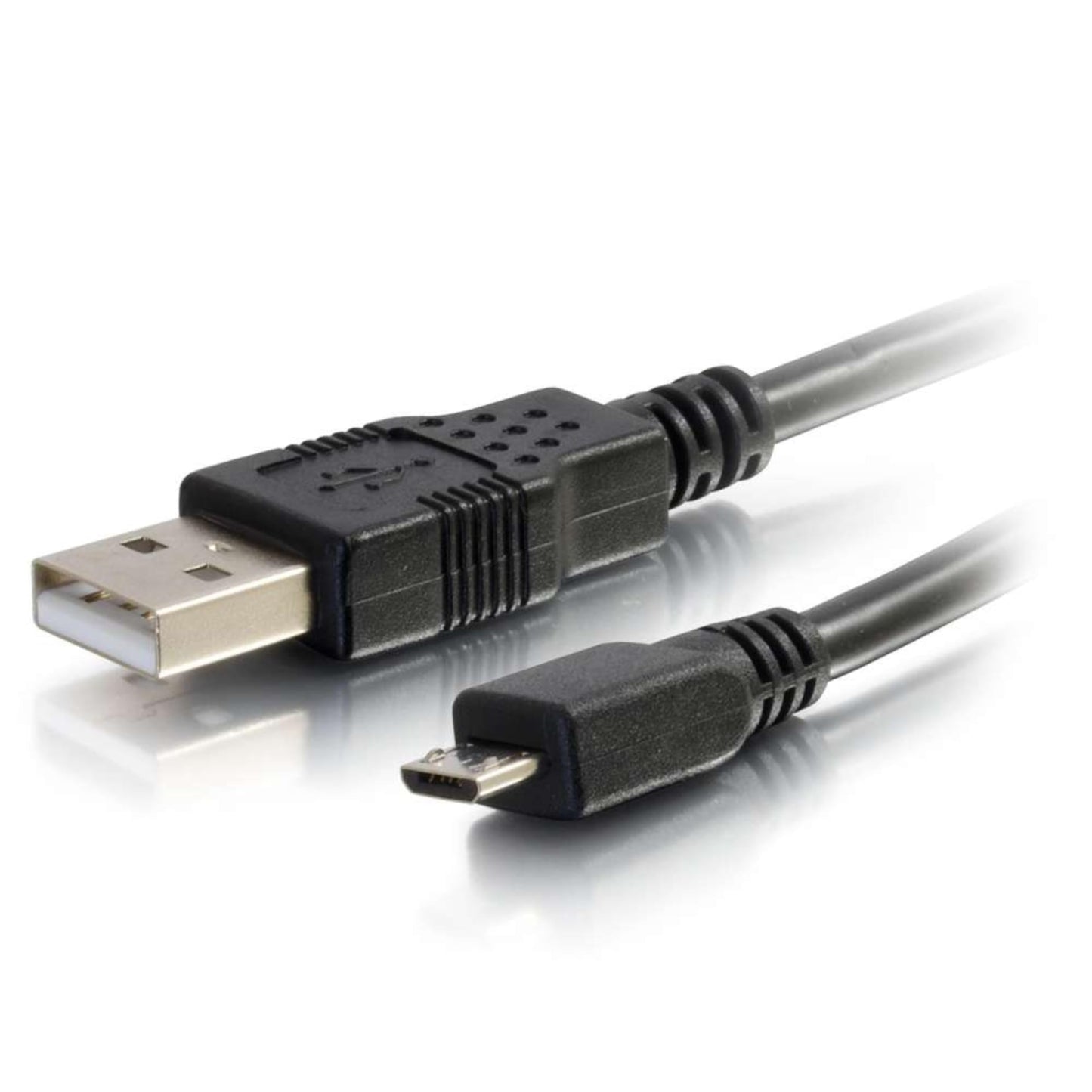 C2G Legrand USB A to B Cable, Male to Male USB Cable, Micro USB Cable, 2 Meters (6.56 Foot) Data Transfer Cable, Black USB Cord, 1 Count, C2G 27365