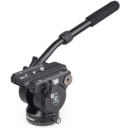 Video Fluid Head Tripod Drag Pan Head INNOREL H90 CNC All Metal Panoramic Tripod Head for DSLR Cameras Camcorders Tripod Monopod with 3/8" 1/4"