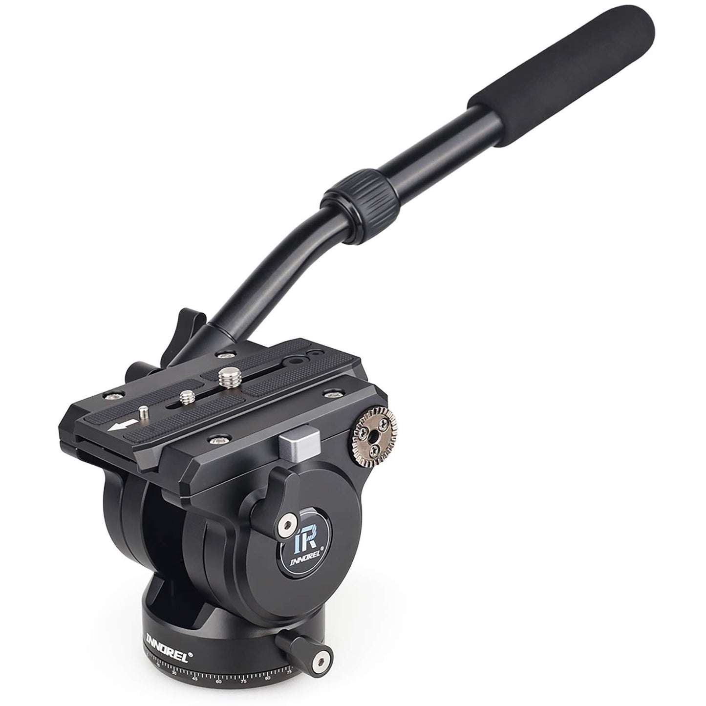 Video Fluid Head Tripod Drag Pan Head INNOREL H90 CNC All Metal Panoramic Tripod Head for DSLR Cameras Camcorders Tripod Monopod with 3/8" 1/4"