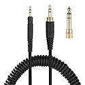 Replacement Cable for Audio-Technica ATH-M70X M60X M50X M40X Headphones Audio Cord Spring Wire Stretch to 3meters/9.9feet