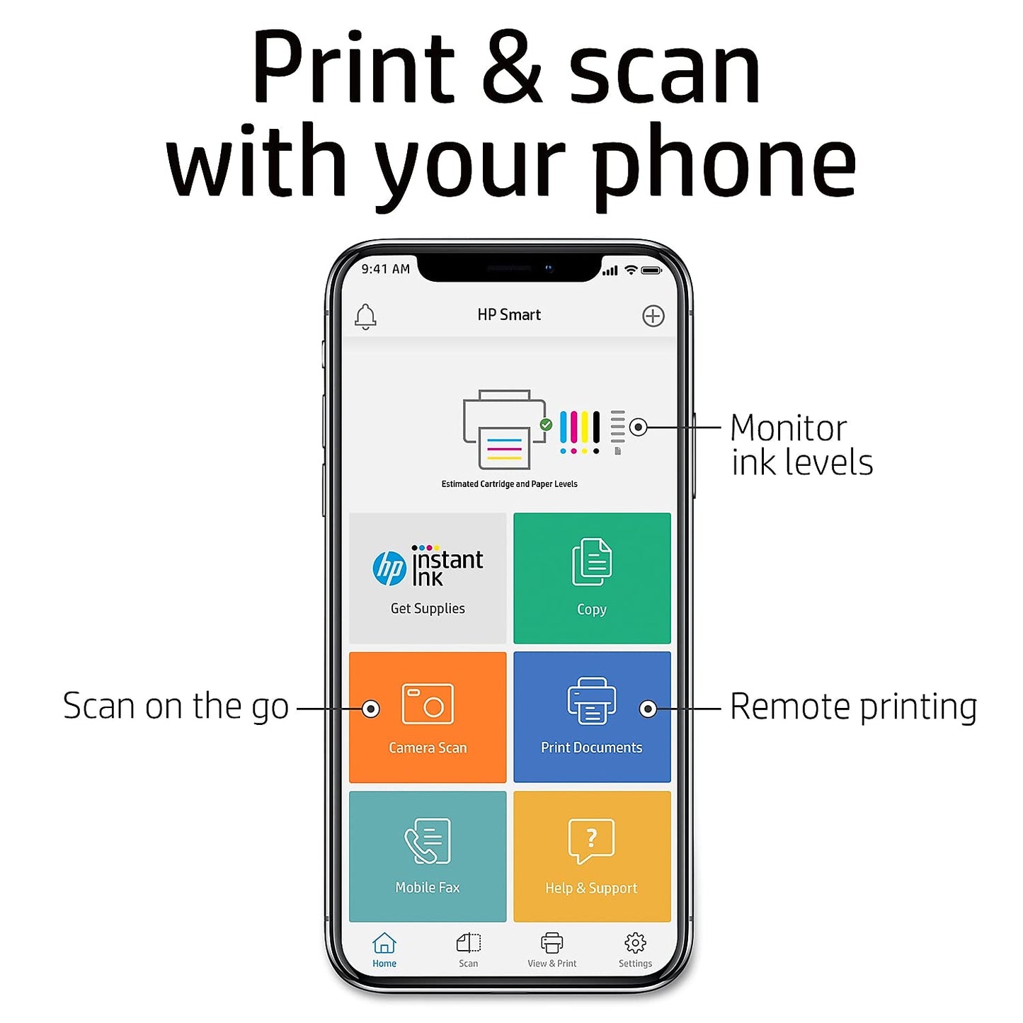 HP DeskJet 3755 Compact All-in-One Wireless Printer, Instant Ink, Works with Alexa - Seagrass Accent (J9V92A)